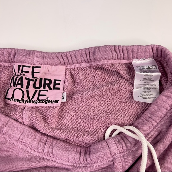 Freecity Superfluff Lux OG Rose Water Splash Pink Sweatpants Women's Sz XS-M New - Picture 6 of 14